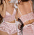 Rose Gold Glam Bride Bow Back Blush Lingerie Set