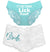 Aqua Bride White Boyshort & White Lick Itself Aqua Bikini Panty - Set of 2