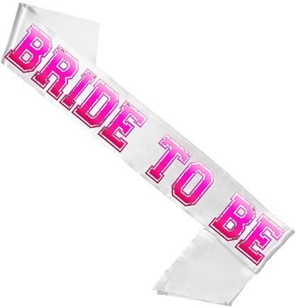 Hot Pink Bride to Be Sporty Sash