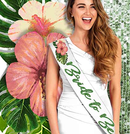 Floral bride to be sash best sale