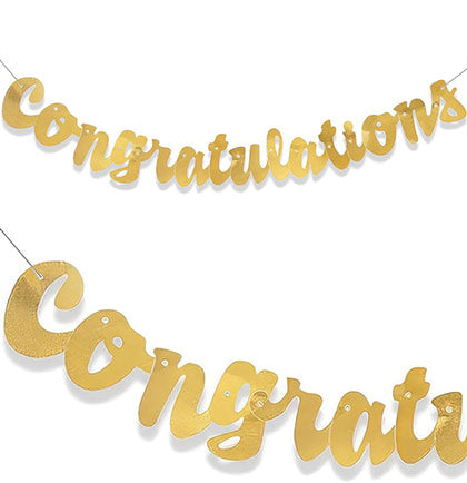 Script Congratulations Gold Banner | Bachelorette Decorations | The ...