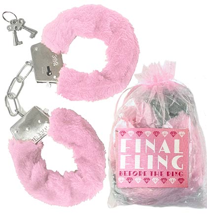 Final Fling Fuzzy Handcuff Set - Pink