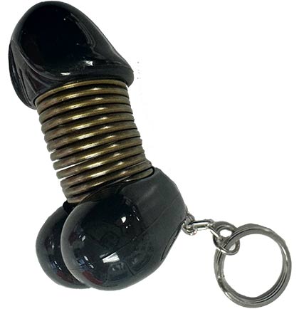 Wiggle Pecker Shaped Keychain - Black