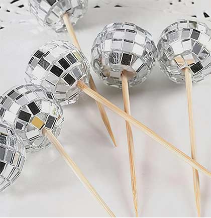 Disco Ball Toppers - Set of 6