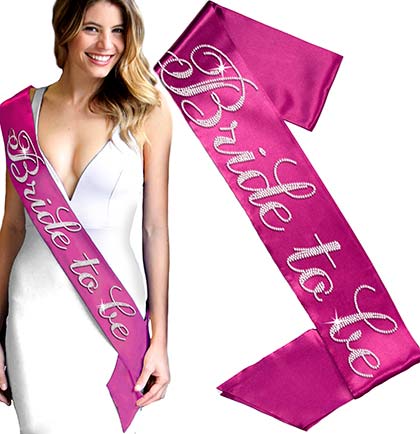 Pink Rhinestone Sash