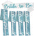 Bridal Party Light Aqua Blue Sashes - Set of 5