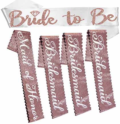 Bridal Party Rose Gold & Blush - Set of 5