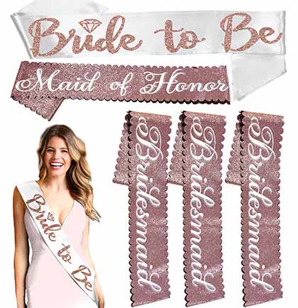 Bridal Party Rose Gold & Blush - Set of 5