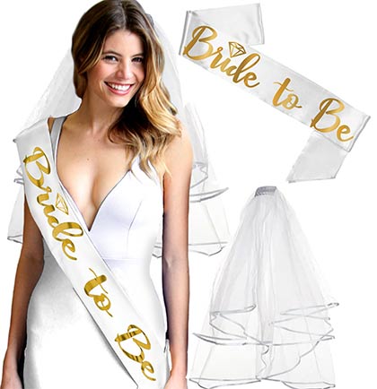 Bride Veil Bachelorette Party Veil Bridal Shower Veil Bride to Be Veil  EB3296MRS 