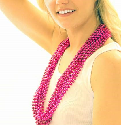 Pink Metallic Party Bead Necklaces