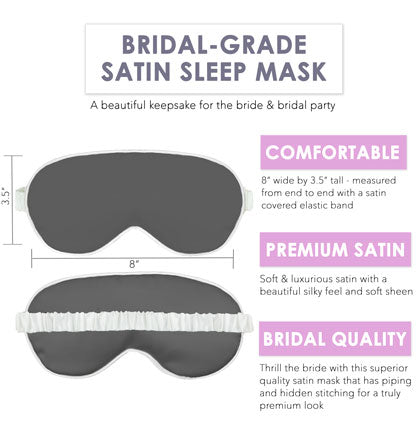 Bride Squad Glam Silver Party Sleep Mask