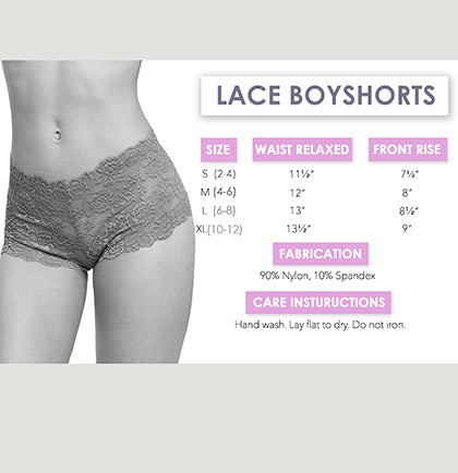 6-Pack Women's Lace Boyshorts Bikini Panties Sexy Boy Shorts Panty