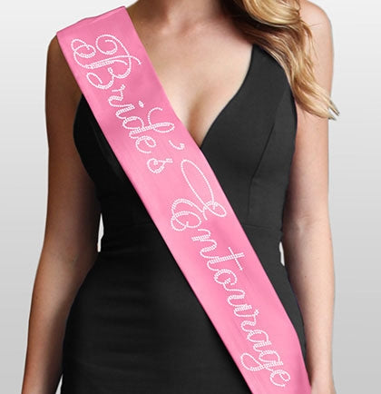 Pink Rhinestone Sash