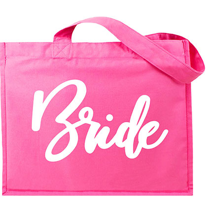 Glam White Glitter Bride Large Canvas Tote | Bridal Tote Bag | The ...