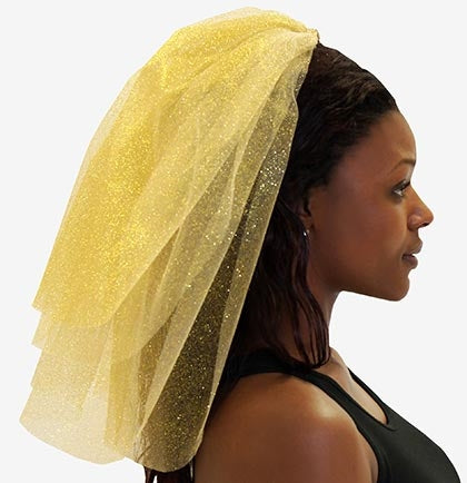 Sparkle Veil: Black, Bachelorette Party Veil