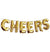 Cheers Gold Mylar Balloon Banner Kit