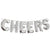 Cheers Silver Mylar Balloon Banner Kit