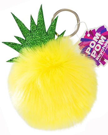 Yellow pom store pom keychain