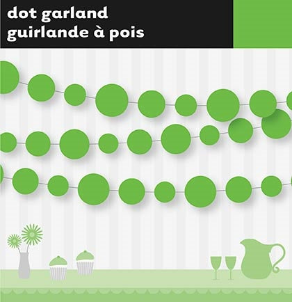 Lime Green Dot Garland