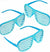 Turquoise Bling Shutter Sunglasses - Set of 3