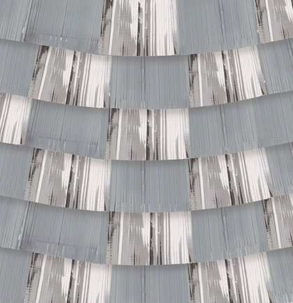 Silver Sparkle Streamer Wall