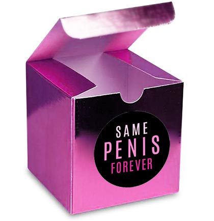 Same Pen*s Forever Metallic Hot Pink Favor Box - Set of 3