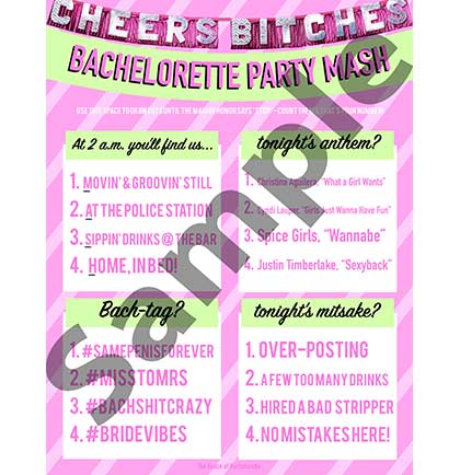 Bachelorette Party M.A.S.H | The House of Bachelorette