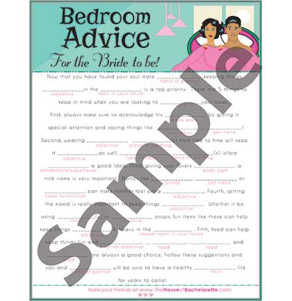 Bedroom Advice for the Bride Game Download