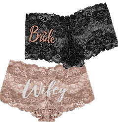 Knaughty Knickers - Here Comes The Bride - Black Boyshort - Fun and Flirty  Underwear - Panty Game Bachelorette Lingerie Shower - Printed on Rear at   Women's Clothing store