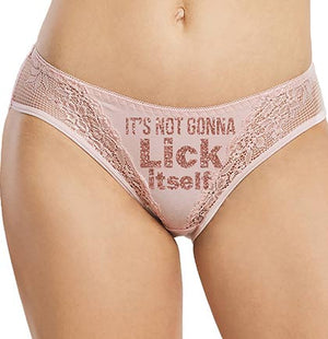 Silver It's Not Gonna Lick Itself Thong Panty
