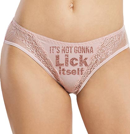 Rose Gold It's Not Gonna Lick Itself Thong Panty | Sexy Bride Panties | The  House of Bachelorette