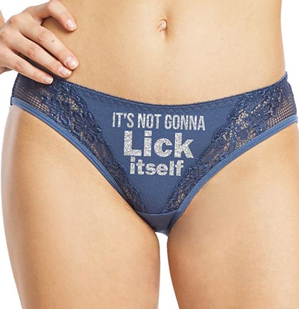 Lick Itself Inset Thong with Sequin Pasties, Bride Lingerie, Wedding  Night