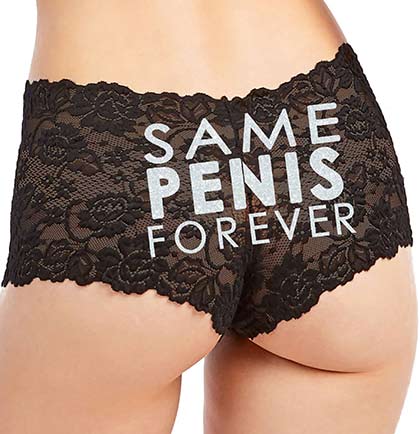  RhinestoneSash Funny Sayings Panties for Her - SET OF 2: Silver  Sparkle Lick Itself Black Lace Boyshort Panty & Black Fringe Whip - Naughty  Bachelorette Gift - Small - Black : Clothing, Shoes & Jewelry