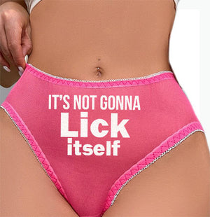 It's Not Gonna Lick Itself Funny Thong Sexy Panties Bachelorette Gift Lick  Me Panties Naughty Gift Kinky Panties Wedding 