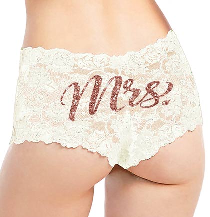 Rose Gold Mrs. Lace Panty | Bride Lingerie | The House of Bachelorette