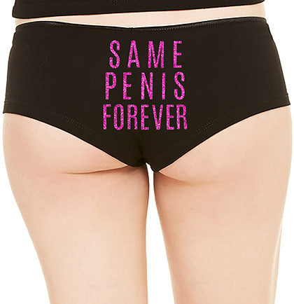 Same Pen*s Forever Bold Rose Gold Lace Panty, Bachelorette Panties