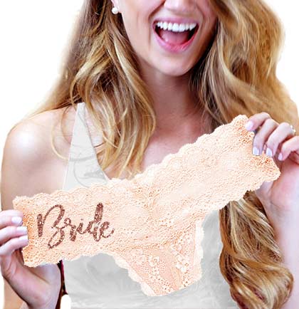 Bride Lace Wedding Thong, Bridal Thong, Bride Underwear, White Lace  Underwear for Bride to Be, Bedazzled Lace Bride Thong, Wedding Day Thong 